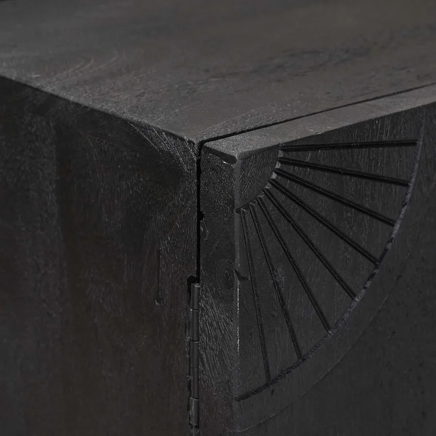 Buffet Noir 105 x 30 x 68 cm - 6