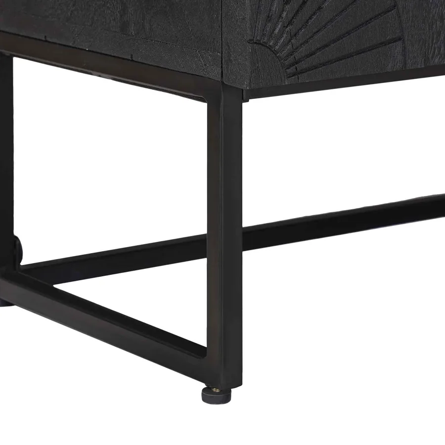 Buffet Noir 105 x 30 x 68 cm - 8