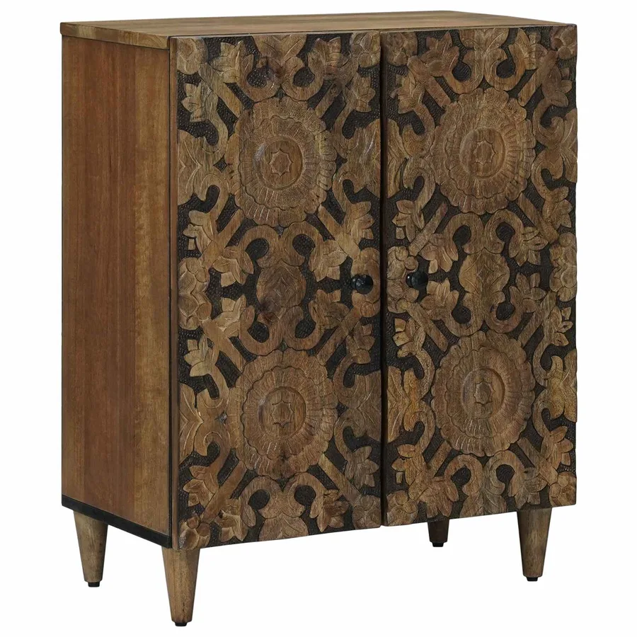 Buffet 3 pcs Marron 60 x 33,5 x 75 cm Bois de mangue massif - 3