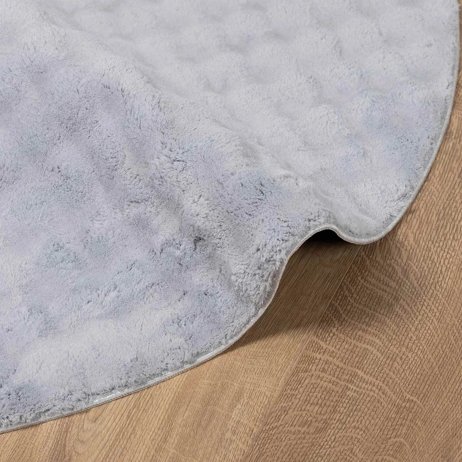 Tapis de surface Rond SIROLO Gris Ø 120 CM Polyester - 5