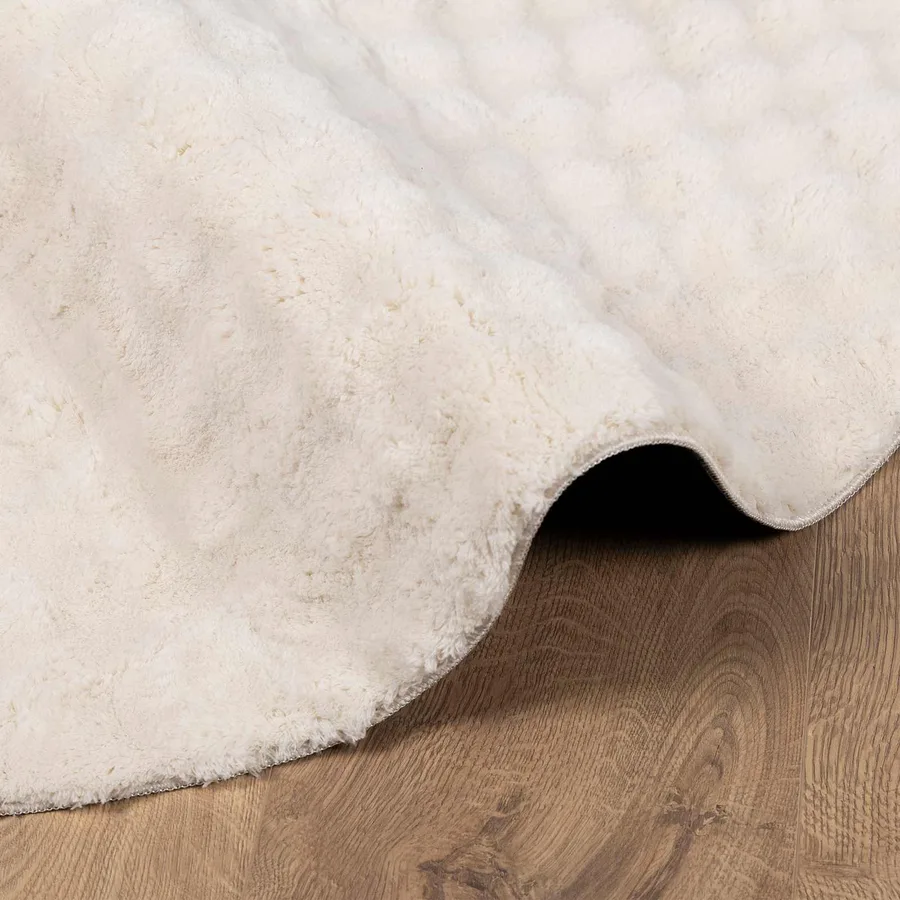 Tapis de surface Rond SIROLO Beige Ø 120 CM Polyester - 5