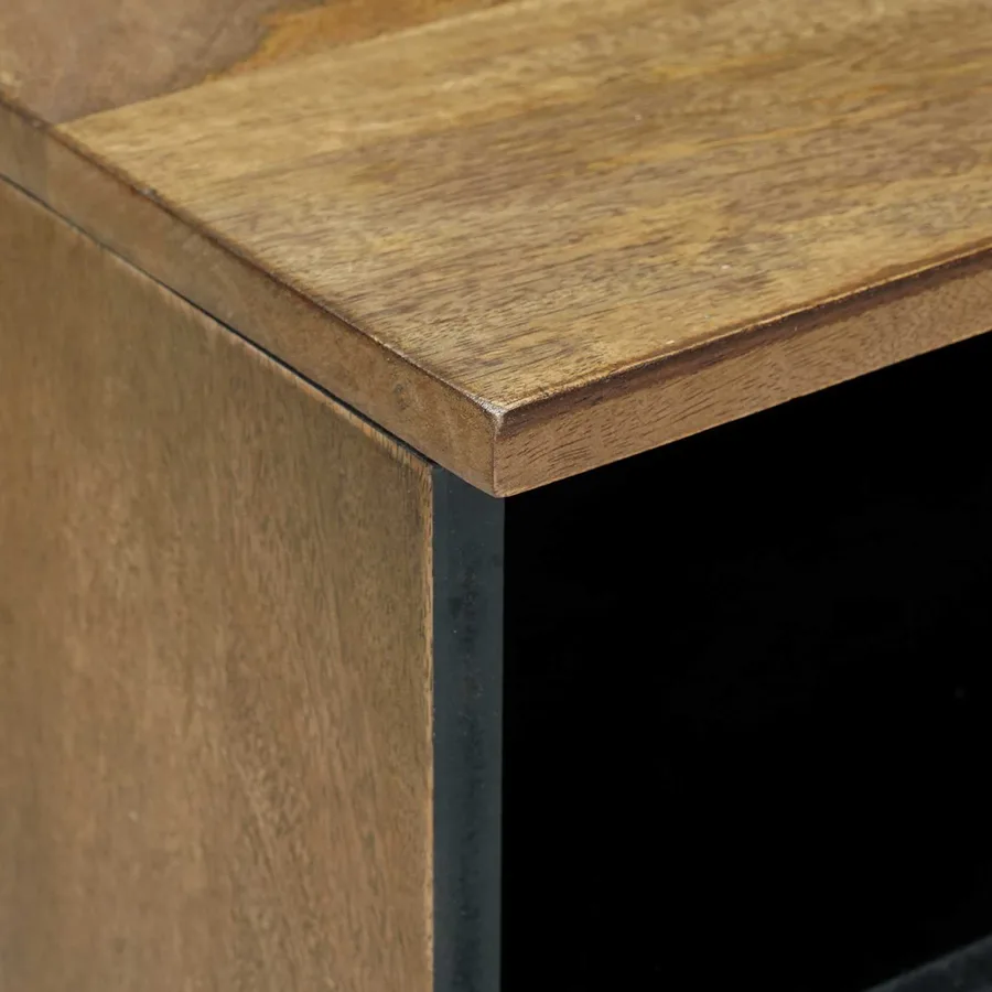 Meuble TV Marron 100 x 33,5 x 46 cm Bois de mangue massif - 6