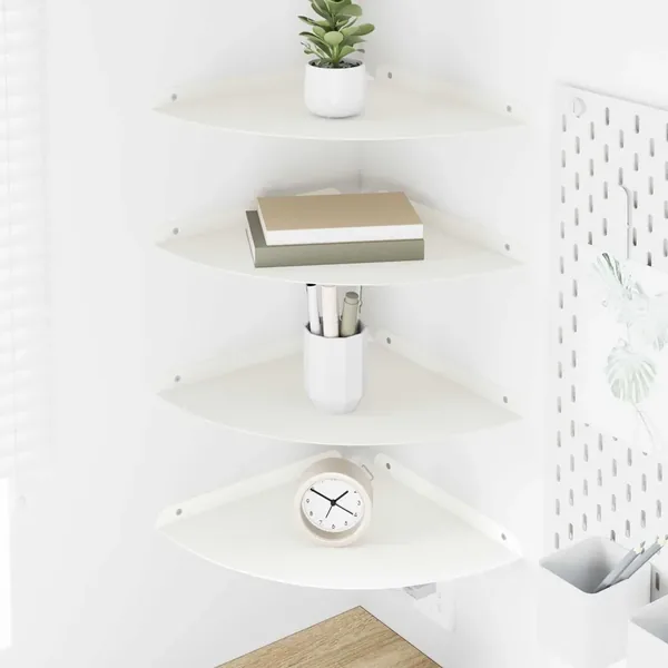 Étagère flottante avec étagère 4 pcs Blanc 30 x 30 x 2 cm