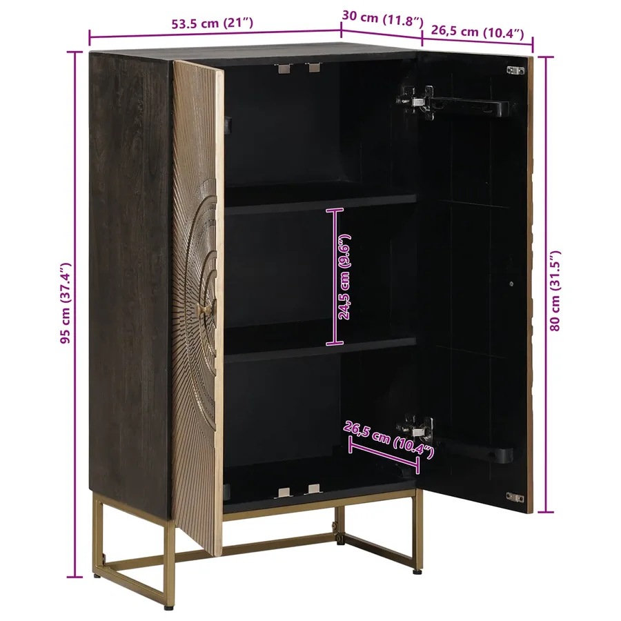 Haut Armoire Laiton 53,5 x 30 x 95 cm - 11