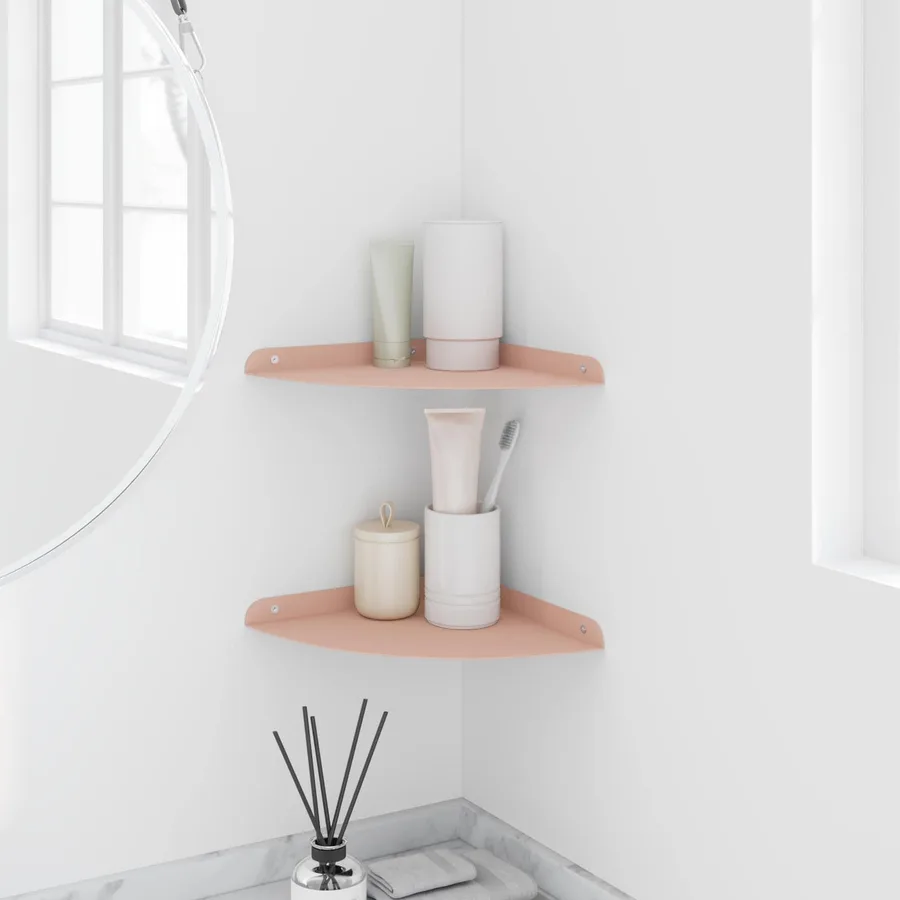 Étagère flottante avec étagère 2 pcs Rose 24 x 24 x 2 cm - 4