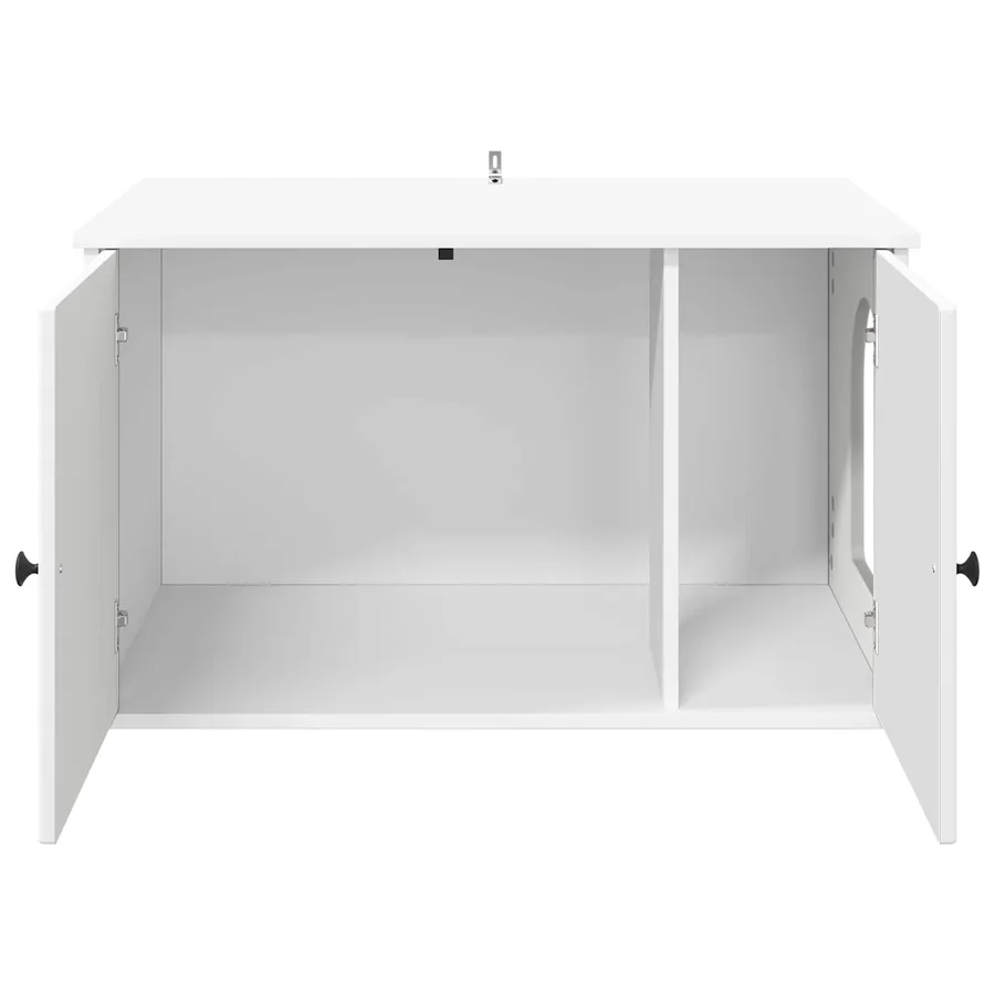 Maison pour chat Blanc 85 x 55 x 50,5 cm Bois d'ingénierie - 6