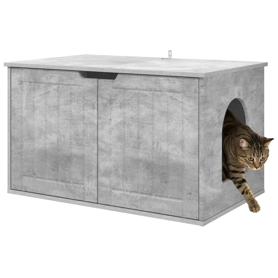 Maison pour chat Béton 85 x 55 x 50,5 cm Bois d'ingénierie - 3