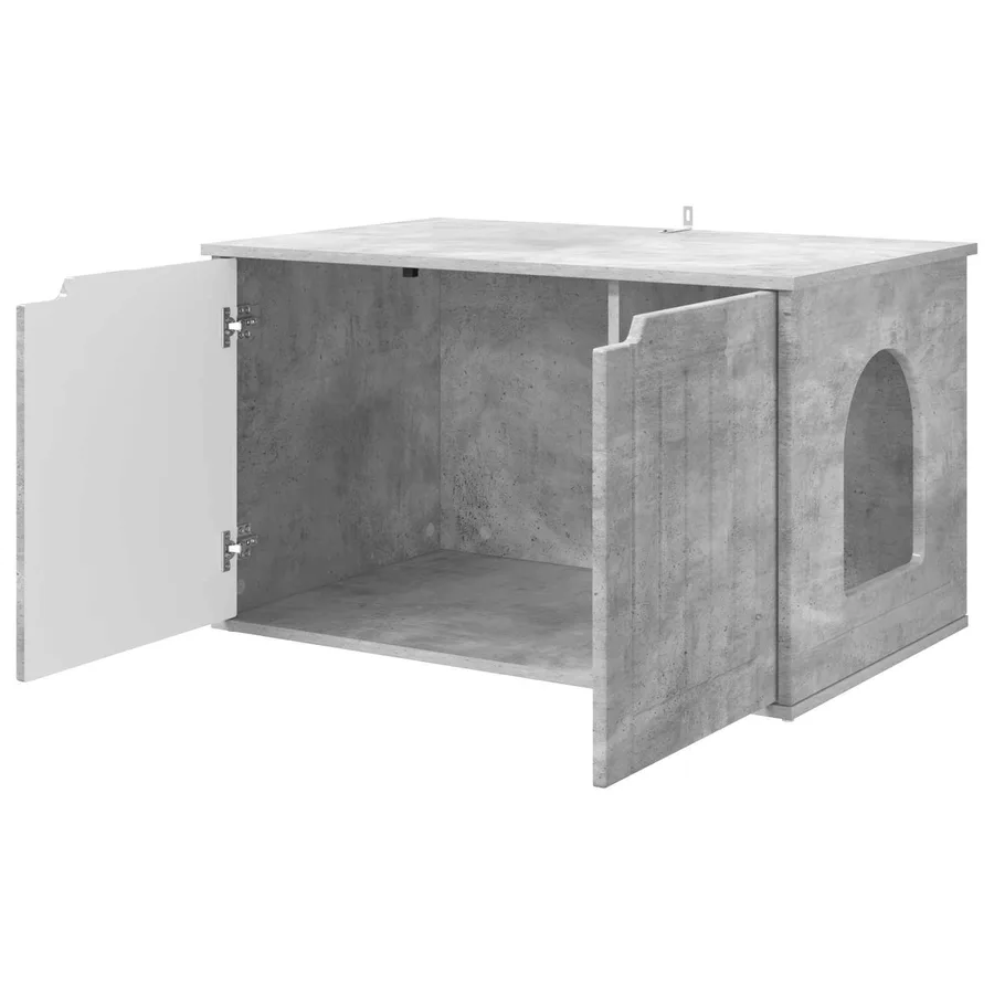 Maison pour chat Béton 85 x 55 x 50,5 cm Bois d'ingénierie - 5
