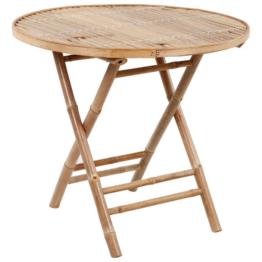 Ensemble à manger d'extérieur pliable 5pcs avec coussins Bambou - 13