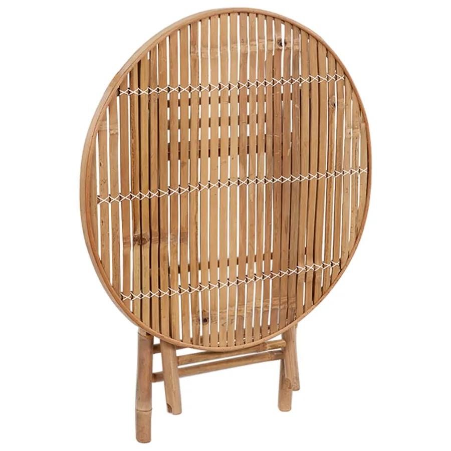 Ensemble à manger d'extérieur pliable 5pcs avec coussins Bambou - 15