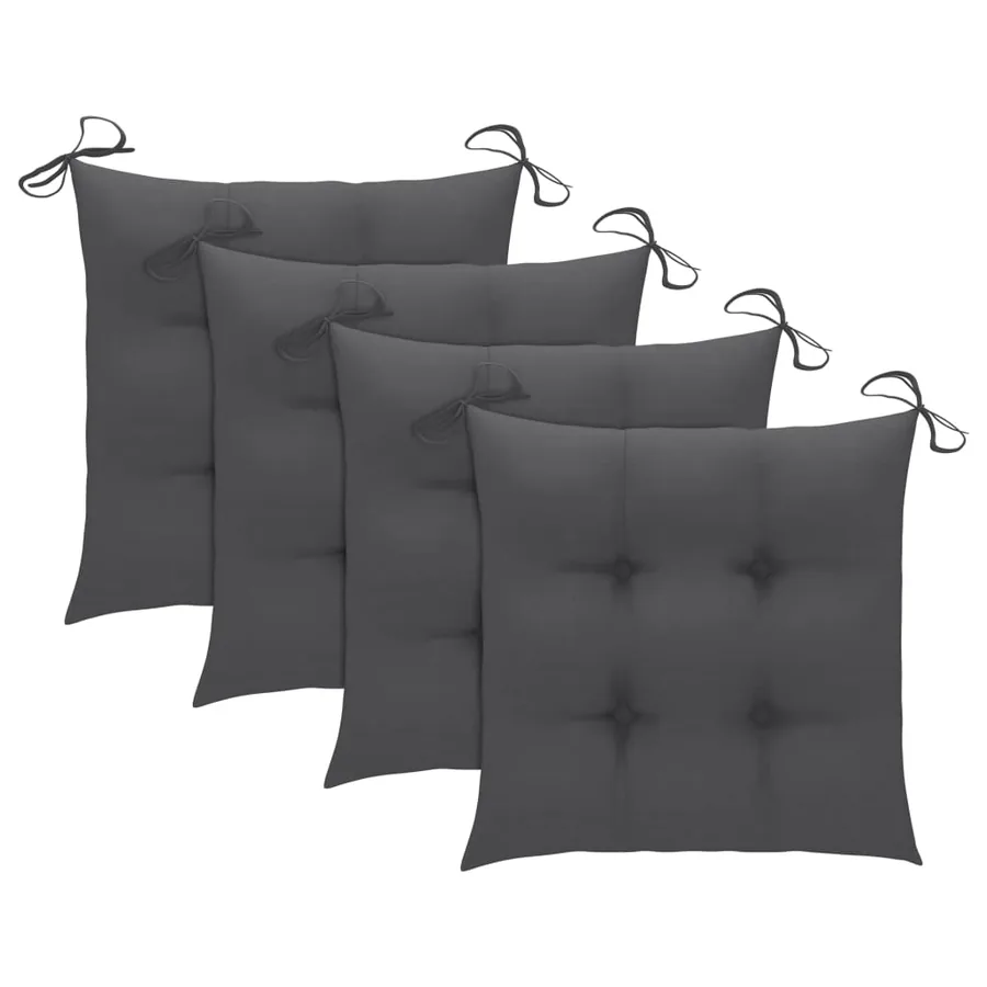Ensemble à manger d'extérieur pliable 5pcs avec coussins Bambou - 8