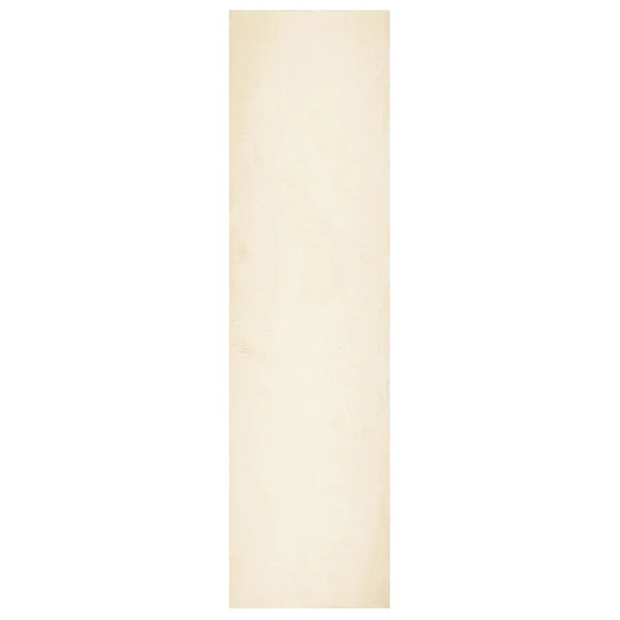 Tapis doux à poils moyens et lavable HUARTE Crème 80 x 400 cm - 2