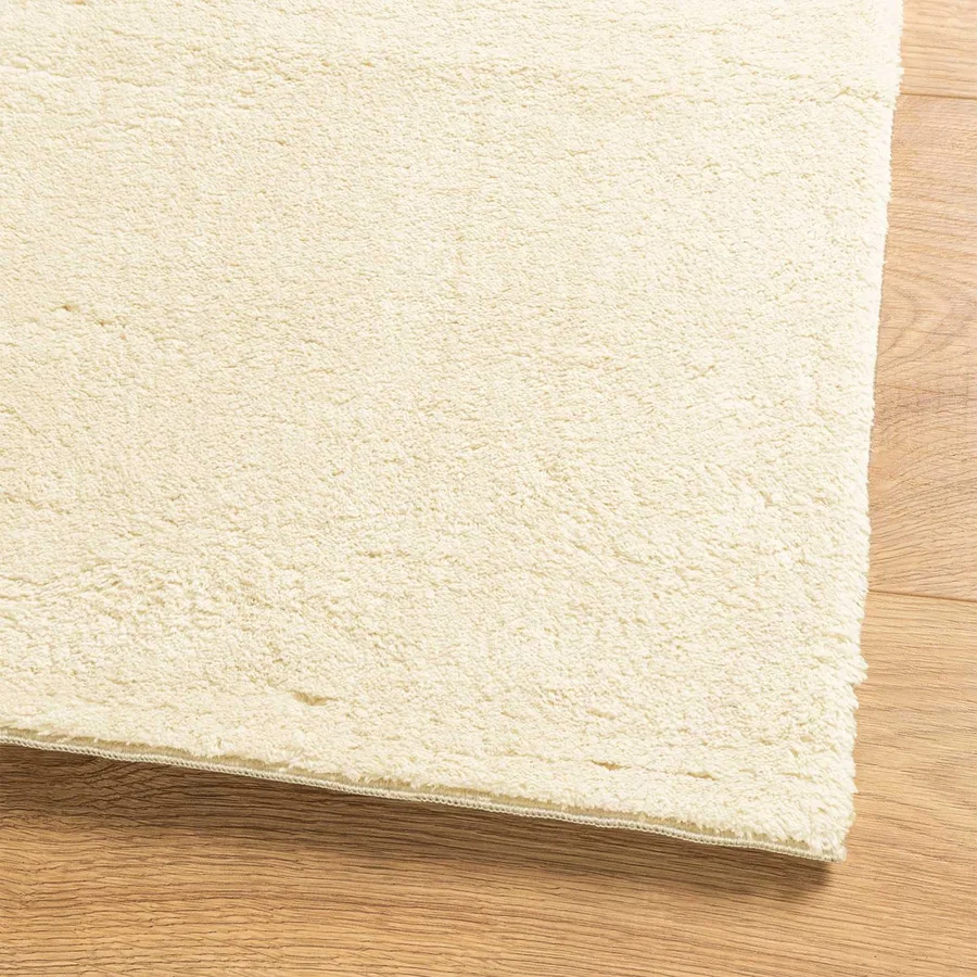 Tapis doux à poils moyens et lavable HUARTE Crème 80 x 400 cm - 7