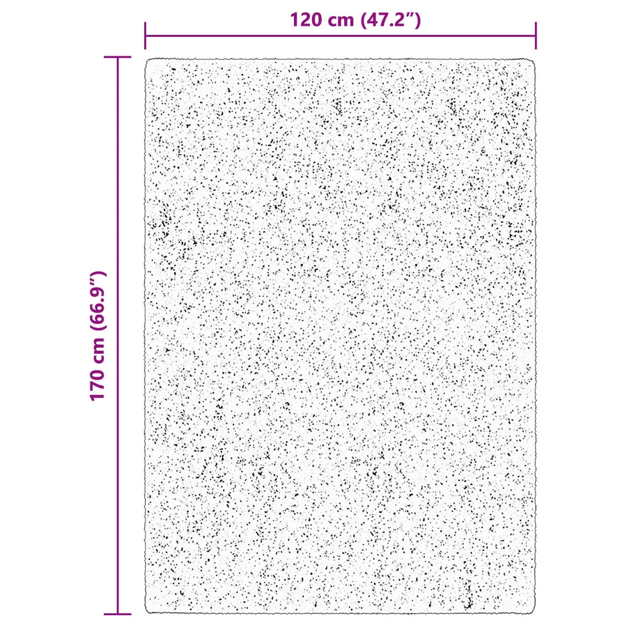 Tapis doux à poils moyens et lavable HUARTE Marron 170 x 120 cm - 8