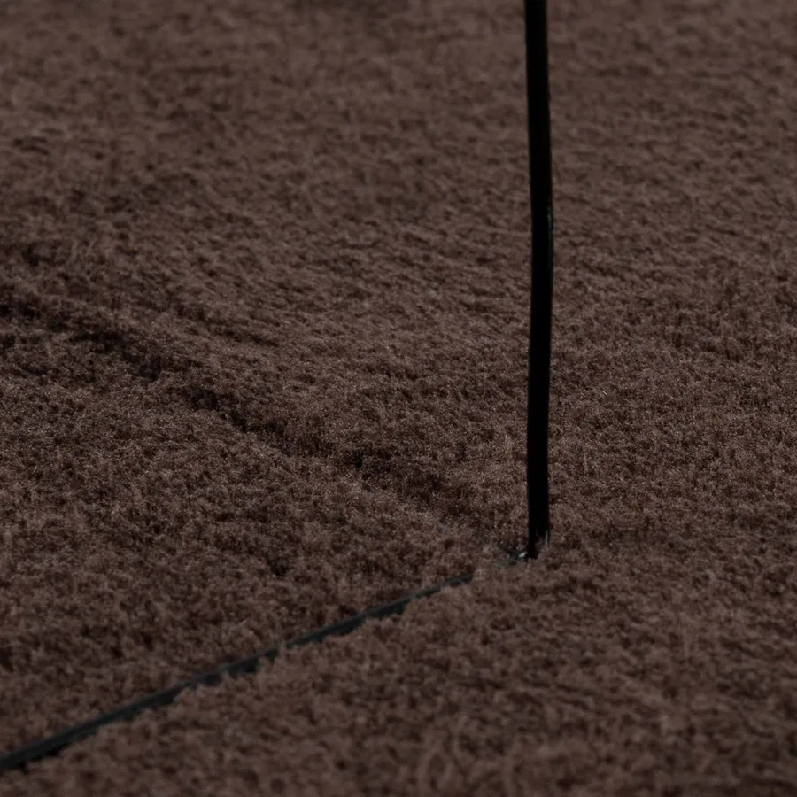 Tapis doux à poils moyens et lavable HUARTE Marron Ø 120 CM - 5