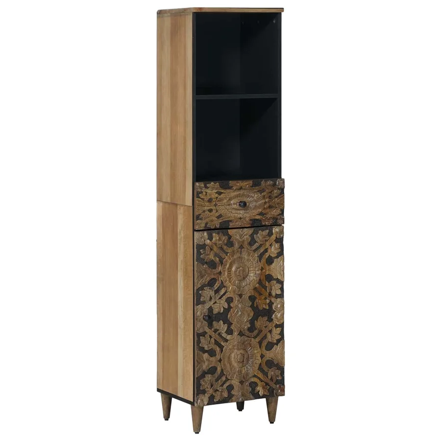 Ensemble de mobilier de salle de bain avec tiroir 5 pcs Marron - 5