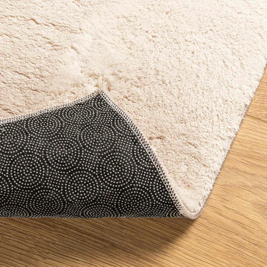 Tapis doux à poils moyens et lavable HUARTE Beige 80 x 300 cm - 4