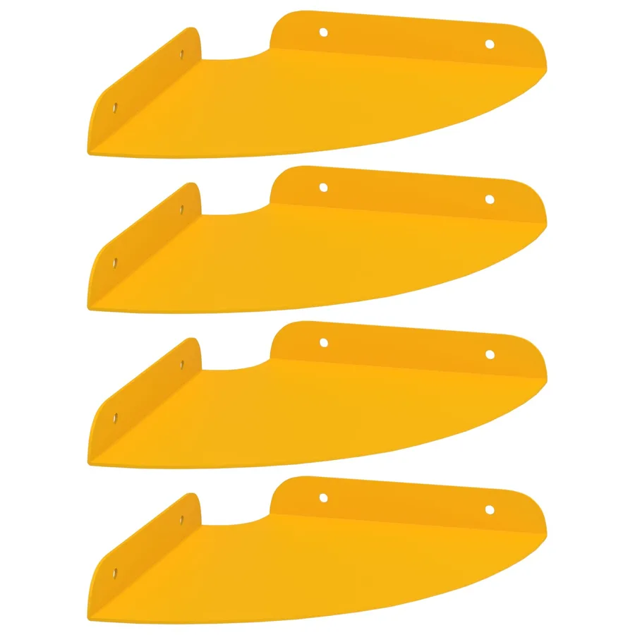 Étagère flottante 4 pcs Jaune moutarde 18 x 18 x 2 cm - 2