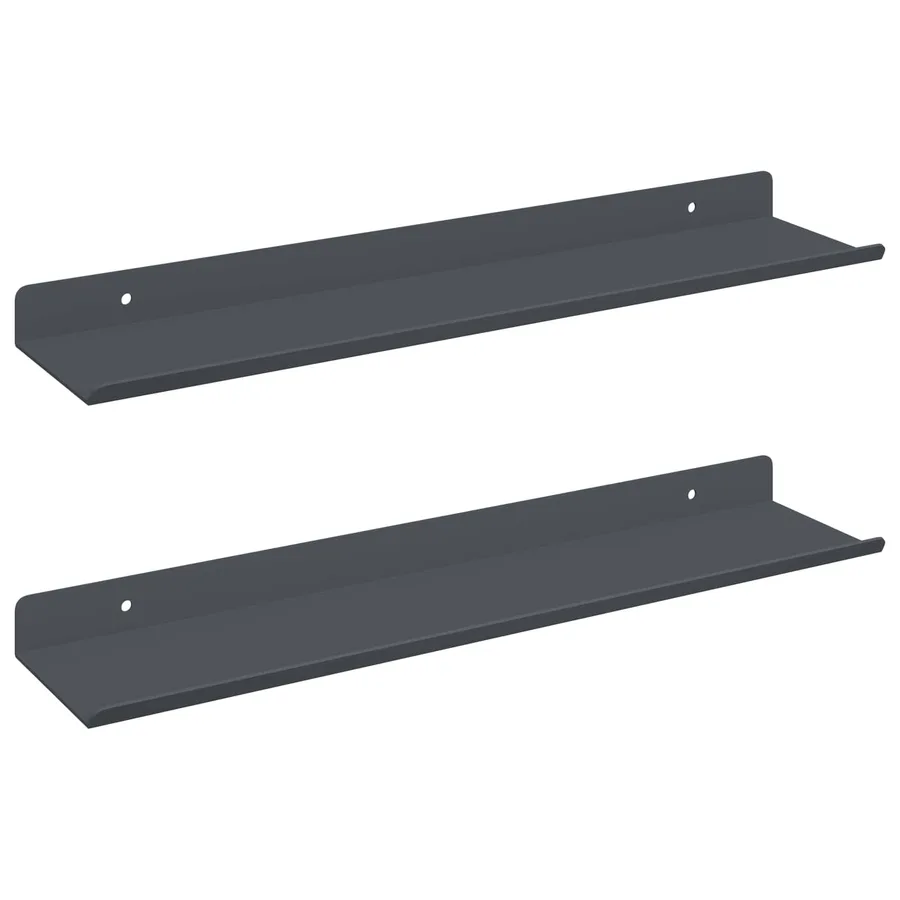 Étagère flottante 2 pcs Anthracite 40 x 8,5 x 2,5 cm Acier - 2