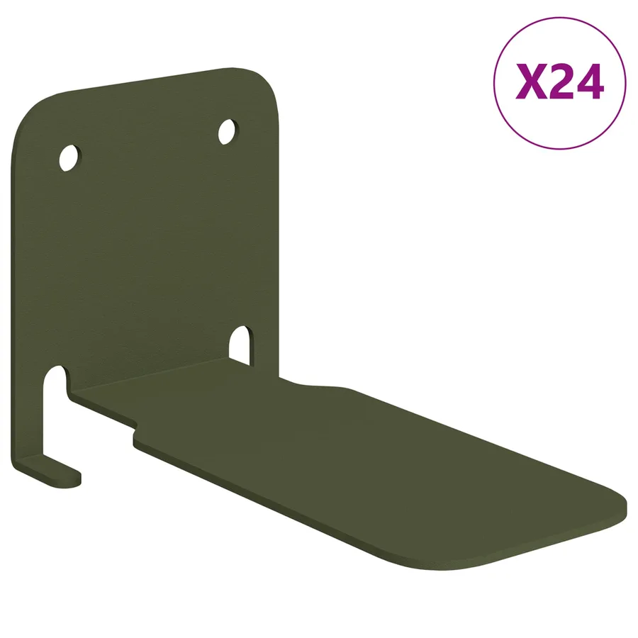 Étagère flottante 24 pcs Vert olive 6 x 10,8 x 6,6 cm - 2