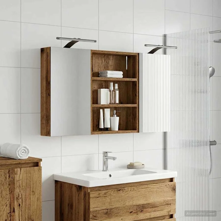 Ensemble de Meubles de Salle de Bain 3 pcs 100 x 10,5 x 50 cm