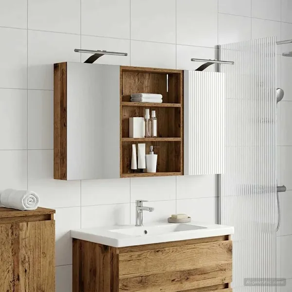 Ensemble de Meubles de Salle de Bain 3 pcs 100 x 10,5 x 50 cm