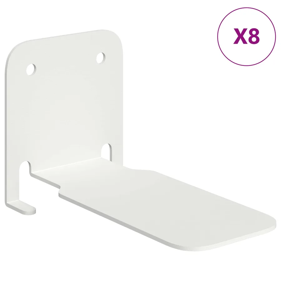 Étagère flottante avec étagère 8 pcs Blanc 6 x 10,8 x 6,6 cm - 2