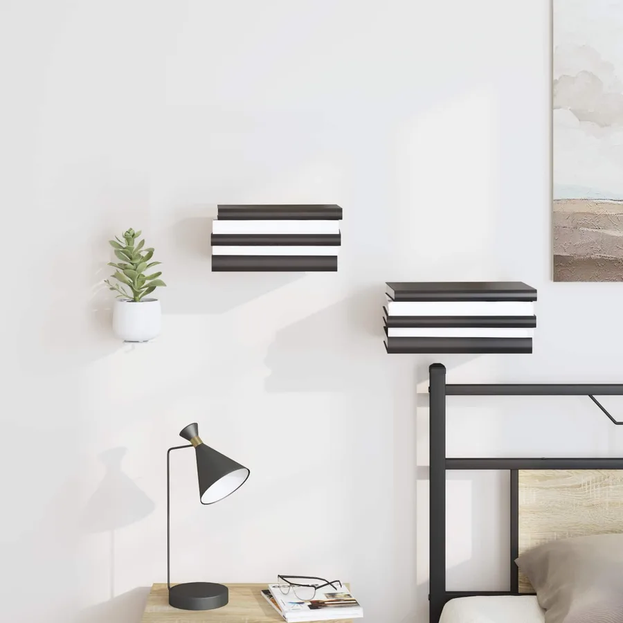 Étagère flottante avec étagère 8 pcs Blanc 6 x 10,8 x 6,6 cm - 4