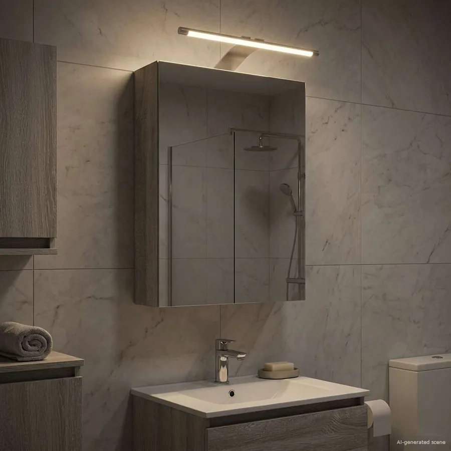 Armoire Miroir de Salle de Bain Gris Sonoma 30 x 10,5 x 50 cm - 4
