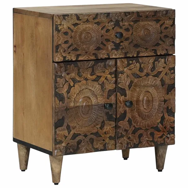 Armoire de lit Marron 50 x 33 x 60 cm Bois de mangue massif