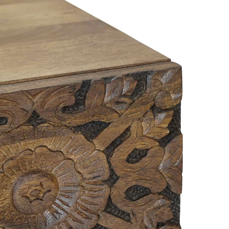 Armoire de lit Marron 50 x 33 x 60 cm Bois de mangue massif - 6