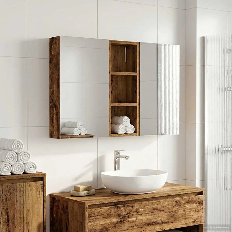 Ensemble de Meubles de Salle de Bain 3 pcs 80 x 10,5 x 50 cm
