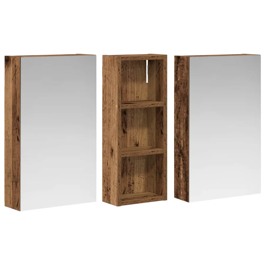 Ensemble de Meubles de Salle de Bain 3 pcs 80 x 10,5 x 50 cm - 5
