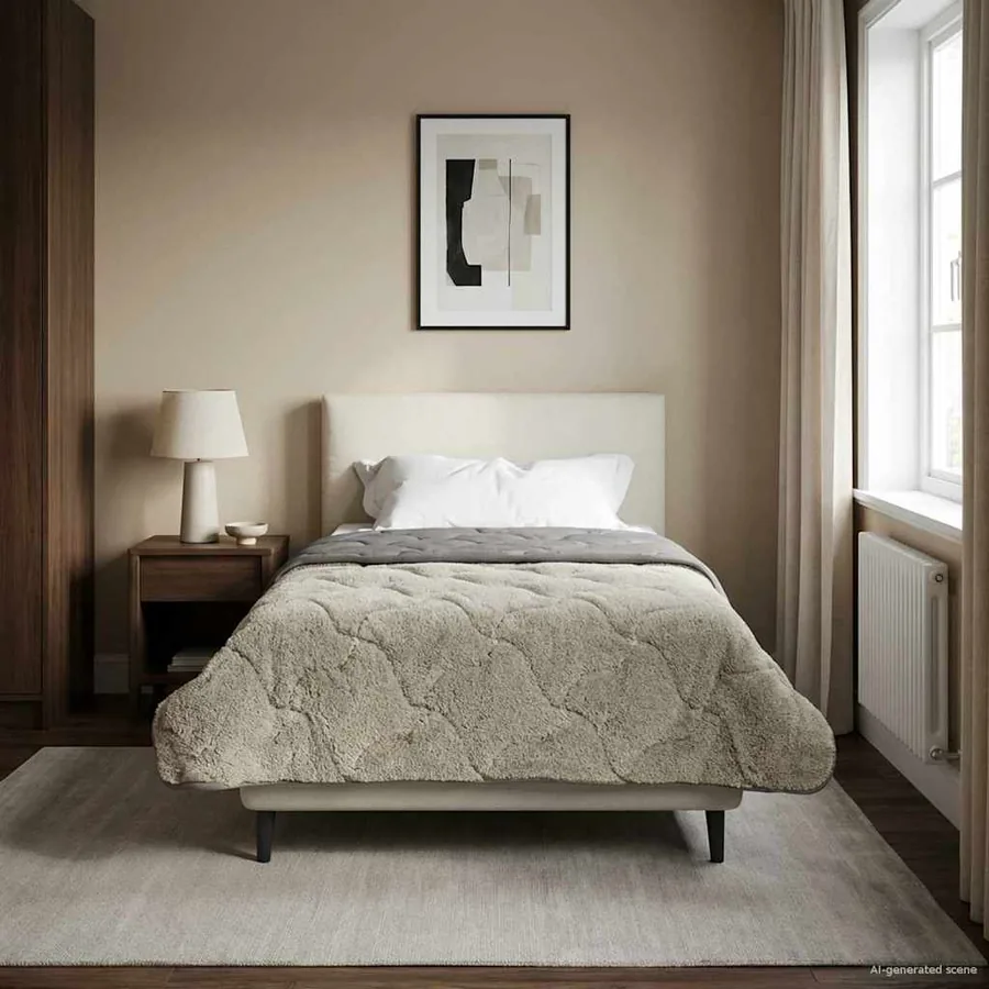 Duvet d'hiver Matelassé Gris clair 135 x 200 cm
