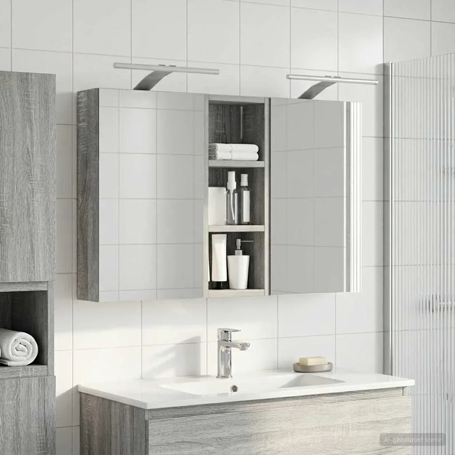 Ensemble de Meubles de Salle de Bain 3 pcs 80 x 10,5 x 50 cm