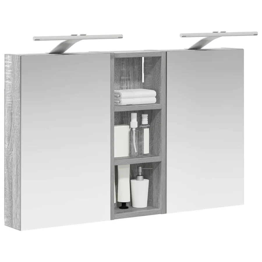 Ensemble de Meubles de Salle de Bain 3 pcs 80 x 10,5 x 50 cm - 3