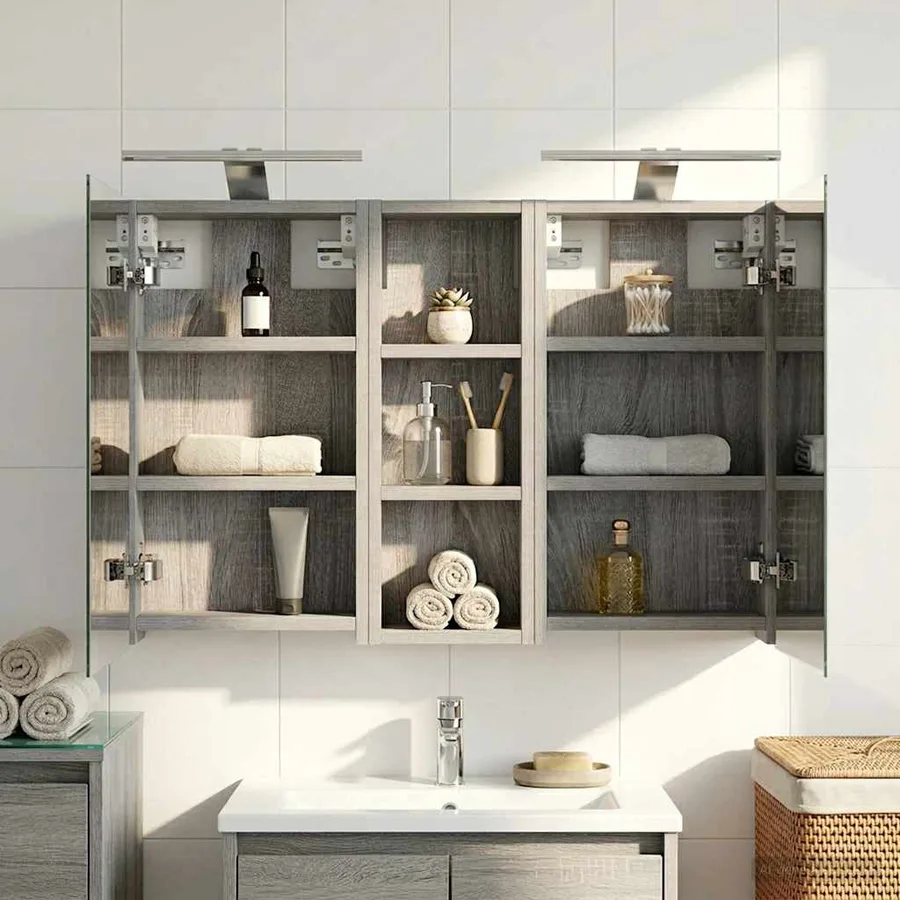 Ensemble de Meubles de Salle de Bain 3 pcs 80 x 10,5 x 50 cm - 4
