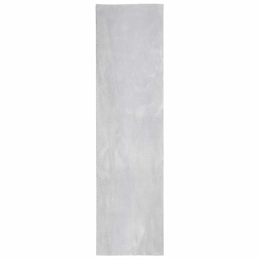 Tapis doux à poils moyens et lavable HUARTE Gris 80 x 300 cm - 2
