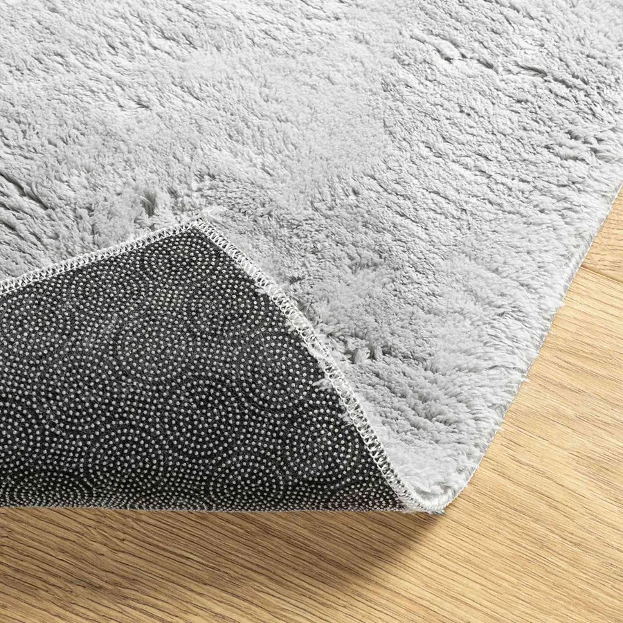 Tapis doux à poils moyens et lavable HUARTE Gris 80 x 300 cm - 4