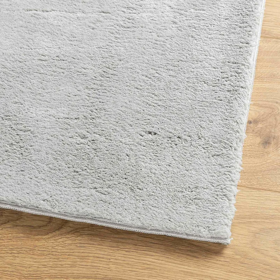 Tapis doux à poils moyens et lavable HUARTE Gris 80 x 300 cm - 7