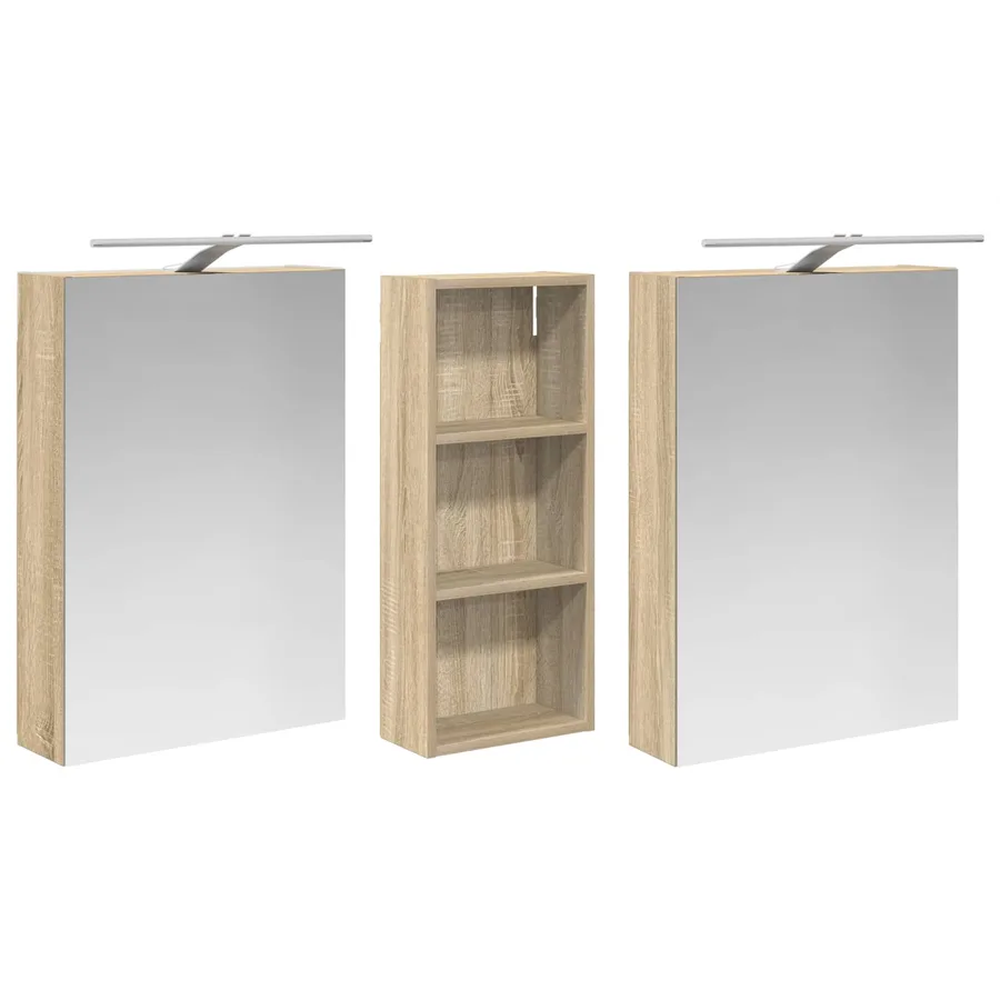 Ensemble de Meubles de Salle de Bain 3 pcs 130 x 14,5 x 70 cm - 5