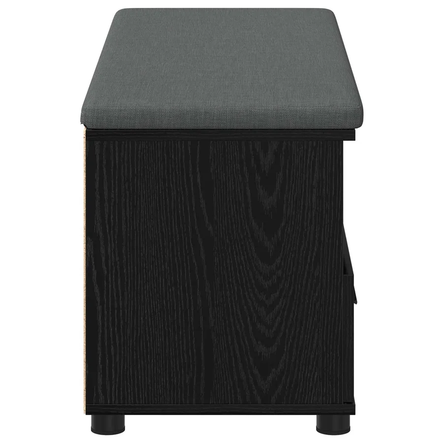 Banc d'entrée avec coussin Chêne Noir 100 x 38 x 46 cm - 7