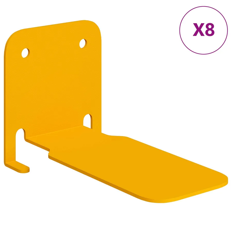 Étagère flottante 8 pcs Jaune moutarde 6 x 10,8 x 6,6 cm - 2