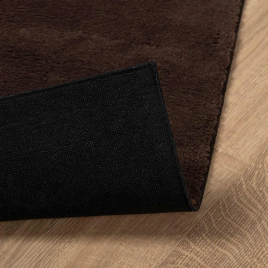 Tapis doux à poils moyens et lavable HUARTE Marron 250 x 80 cm - 4
