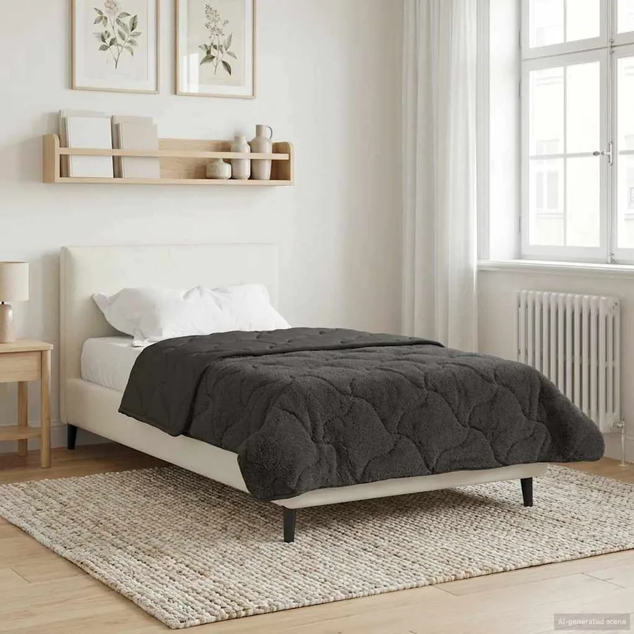Duvet d'hiver Matelassé Anthracite 140 x 220 cm - 4
