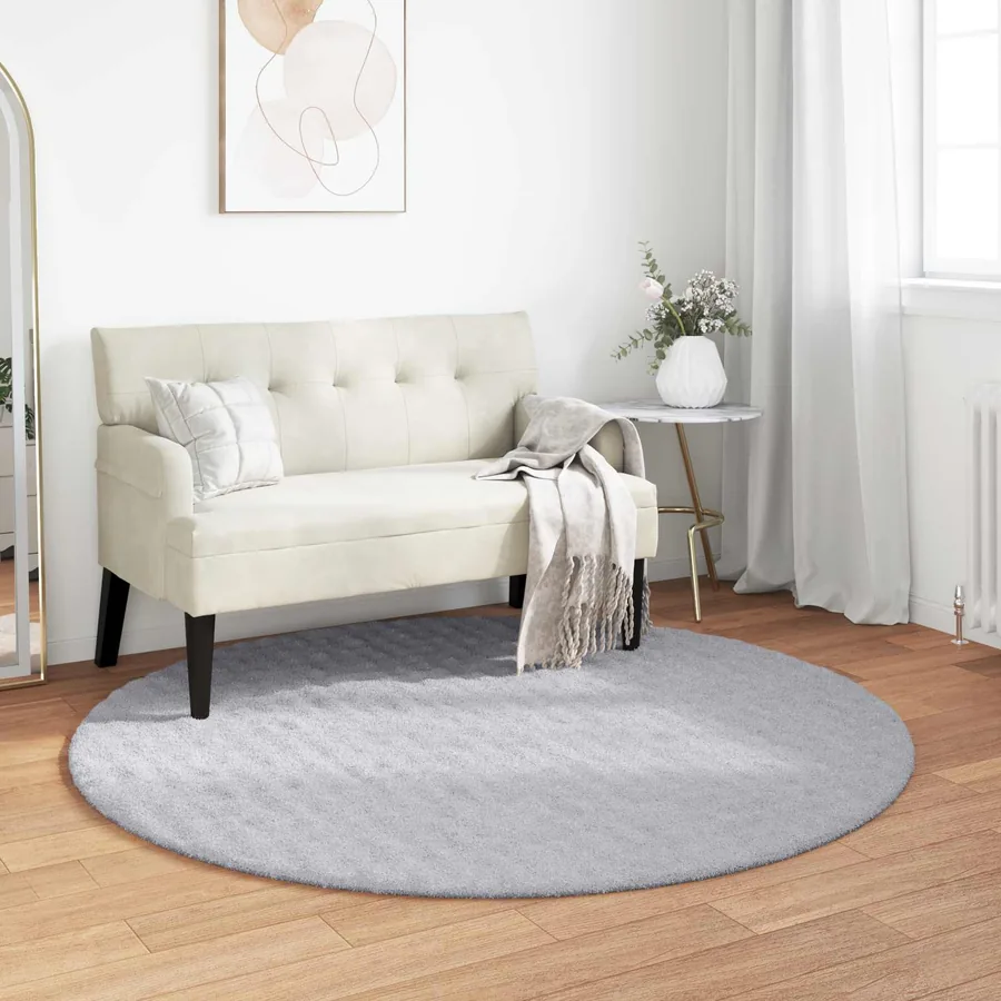 Tapis de surface Rond SIROLO Gris Ø 200 CM Polyester