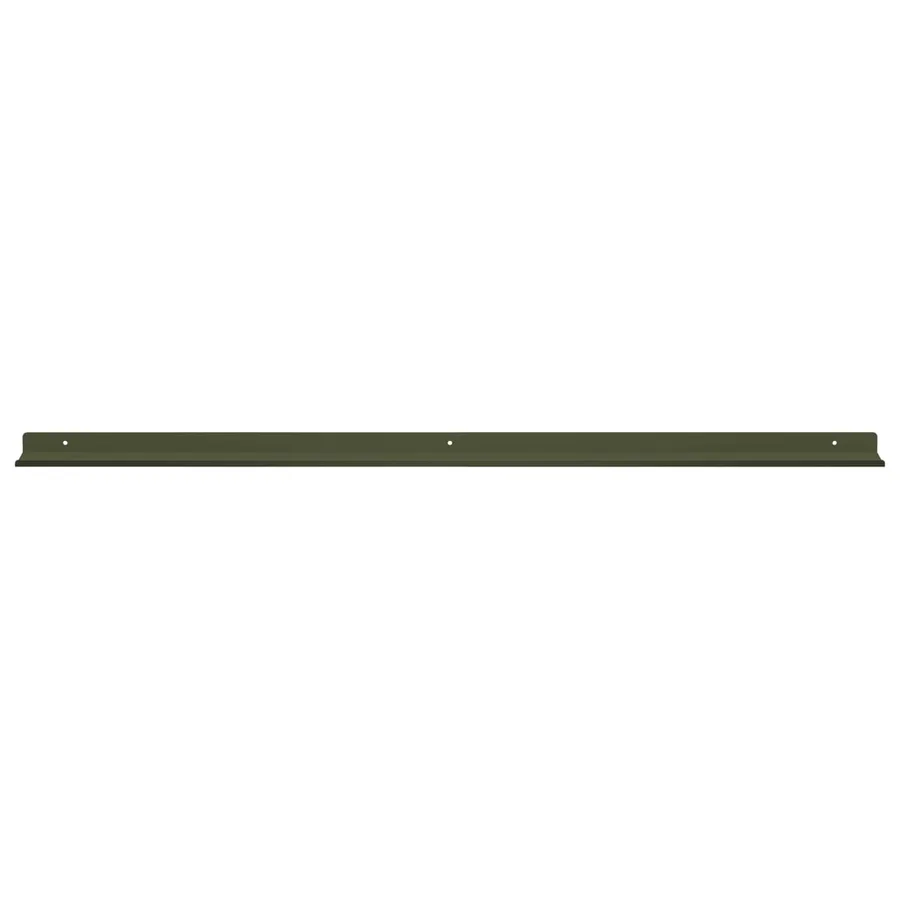 Étagère flottante 2 pcs Vert olive 100 x 9 x 2,5 cm Acier - 5