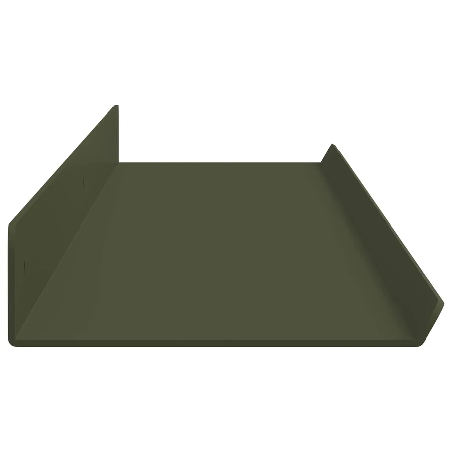 Étagère flottante 2 pcs Vert olive 100 x 9 x 2,5 cm Acier - 6