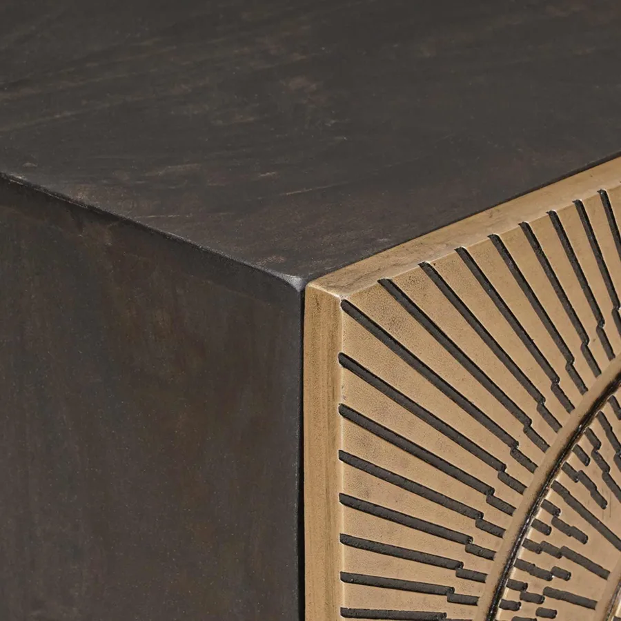 Meuble TV avec tiroir avec étagère Laiton 105 x 30 x 50 cm - 6