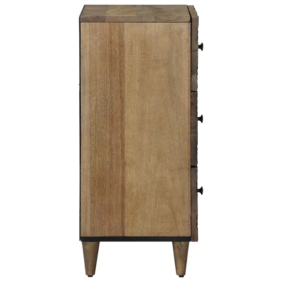 Buffet Marron 40 x 33,5 x 75 cm Bois de mangue massif - 4